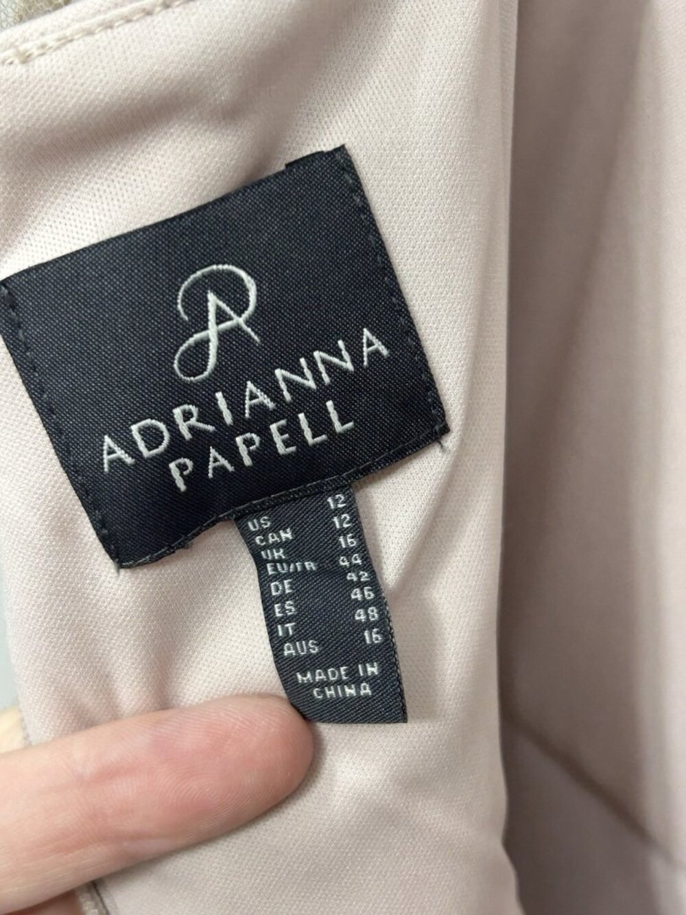 Adrianna Papell Midi Dress Size 12 Blue Floral Embroidered Cocktail Short Sleeve - Picture 3 of 16